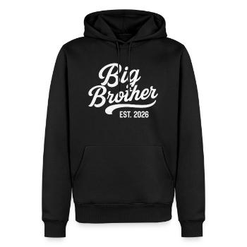 Big Brother EST. 2026 - Männer Premium Bio Hoodie - Schwarz - Vorne - Nico (187cm)