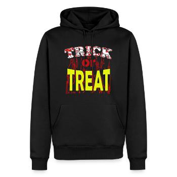 Trick or Treat Halloween - Sweat à capuche Premium bio Homme - noir - Devant - Nico (187cm)