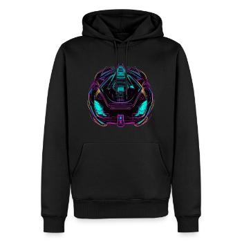 Auto - Männer Premium Bio Hoodie - Schwarz - Vorne - Nico (187cm)
