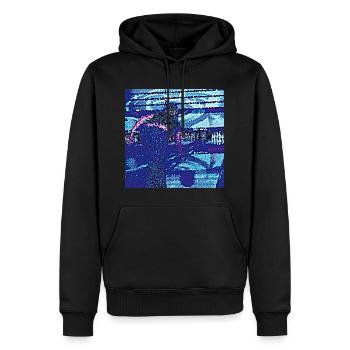 Bowling-Spiel - Männer Premium Bio Hoodie - Schwarz - Vorne - Nico (187cm)