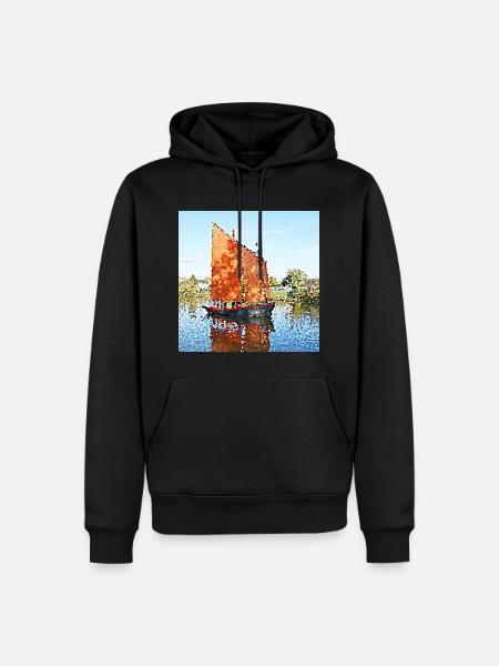 The Sailboat of Fire - Men’s Premium Organic Hoodie - black