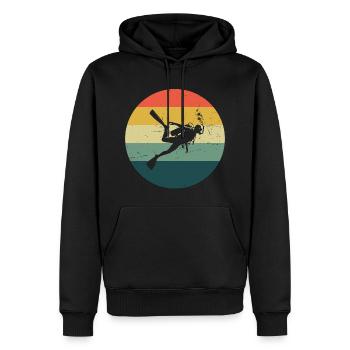 Tauchen Diver Scuba Taucher Herren Scuba Diver - Männer Premium Bio Hoodie - Schwarz - Vorne - Nico (187cm)