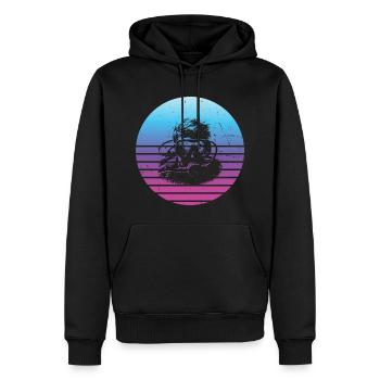Plongée Femme Plongée Libre Plongée Plongée Plongeuse Scuba Diver - Sweat à capuche Premium bio Homme - noir - Devant - Nico (187cm)