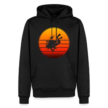 Plongeur Plongée Libre Plongée Femme Plongeuse Plongeuse - Sweat à capuche Premium bio Homme - noir - Devant - Nico (187cm)