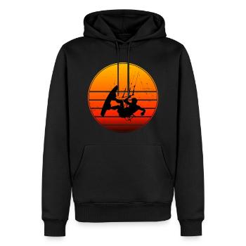 Kitesurf Femme Homme Kitesurf Kitesurf Kitesurfer - Sweat à capuche Premium bio Homme - noir - Devant - Nico (187cm)