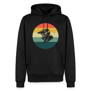 VTT Homme Vélo de montagne Femme Cyclisme Cycliste - Sweat à capuche Premium bio Homme - noir - Devant - Nico (187cm)