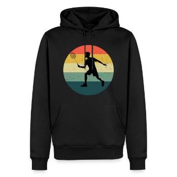 Badminton Men Women Badminton Players Squash - Men’s Premium Organic Hoodie - black - Front - Nico (187cm)