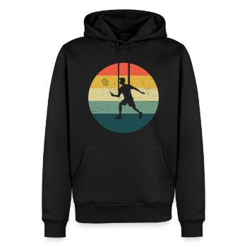 Federball Badminton Herren Squash Damen Badmintons - Männer Premium Bio Hoodie - Schwarz - Vorne - Nico (187cm)