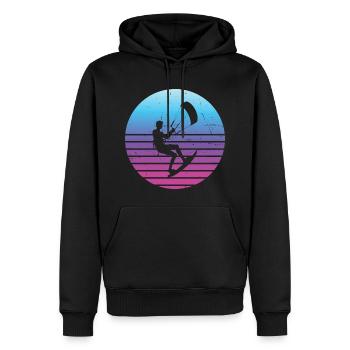 Kitesurf Kite Kite Kitesurfer Homme - Sweat à capuche Premium bio Homme - noir - Devant - Nico (187cm)