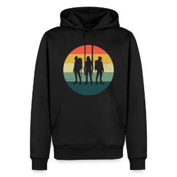 Escalade Hommes Grimpeur Bloc féminin - Sweat à capuche Premium bio Homme - noir - Devant - Nico (187cm)