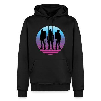 Escalade Bloc Grimpeur Bloc Bloc - Sweat à capuche Premium bio Homme - noir - Devant - Nico (187cm)
