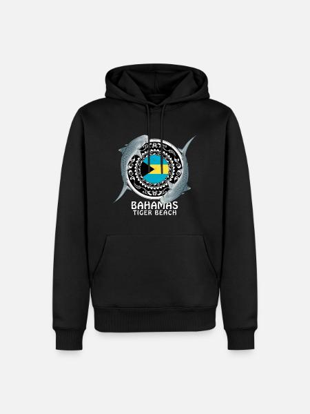 Tiger Beach Bahamas - Men’s Premium Organic Hoodie - black