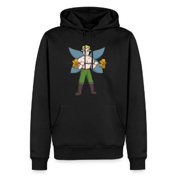 Elf homme fitness cadeau haltérophilie musculation - Sweat à capuche Premium bio Homme - noir - Devant - Nico (187cm)