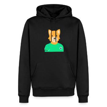 Dogtor Doktor Hund Geschenkidee - Männer Premium Bio Hoodie - Schwarz - Vorne - Nico (187cm)