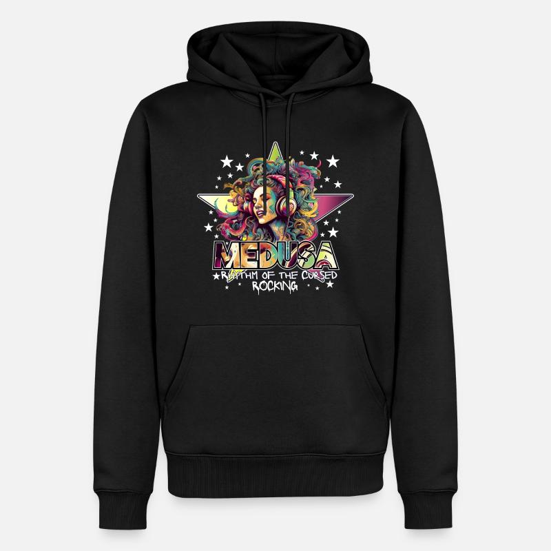 Méduse à bascule - Sweat à capuche Premium bio Homme - noir