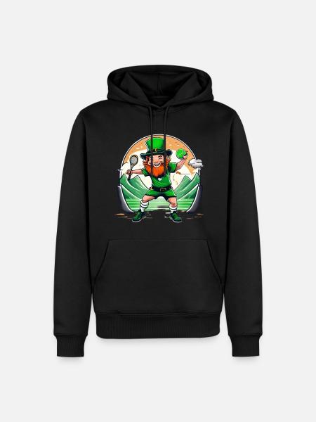 Saint-Patrick Shamrock Tennis - Sweat à capuche Premium bio Homme - noir