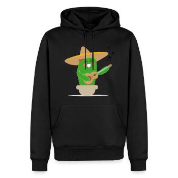 cactus chanteur mexicain - Sweat à capuche Premium bio Homme - noir - Devant - Nico (187cm)