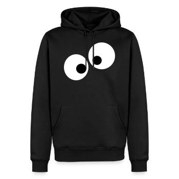 Augen - Männer Premium Bio Hoodie - Schwarz - Vorne - Nico (187cm)