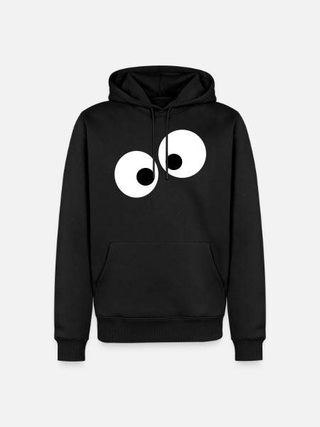 Augen - Männer Premium Bio Hoodie - Schwarz