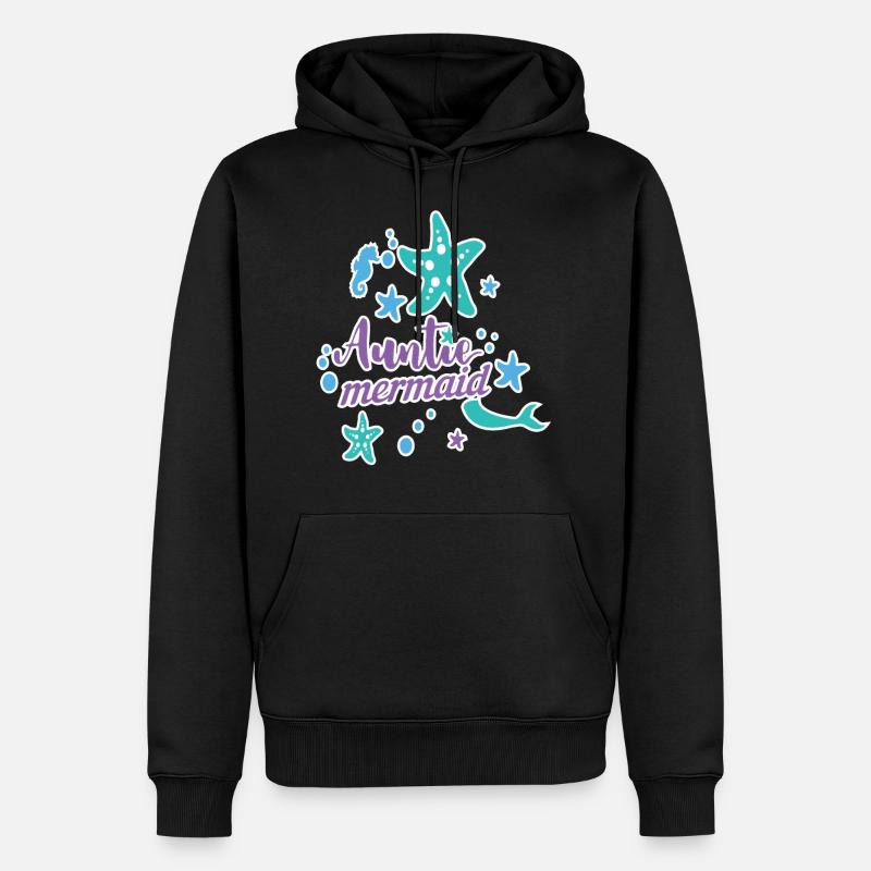 Auntie Mermaid - Men’s Premium Organic Hoodie - black