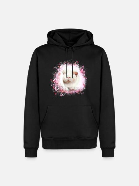 meerschweinchen, graffiti,malerei,rosa,pink - Männer Premium Bio Hoodie - Schwarz