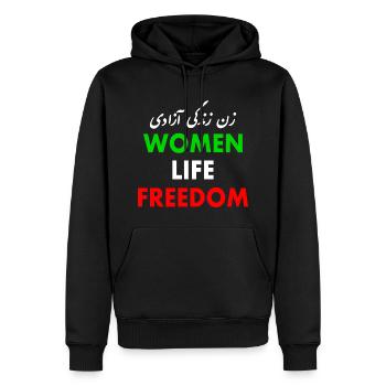 Women life freedom - Männer Premium Bio Hoodie - Schwarz - Vorne - Nico (187cm)