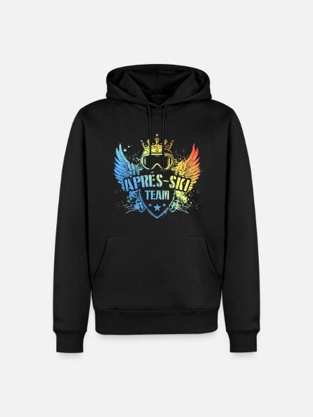 Devise de l’équipe d’après-ski Bunt - Sweat à capuche Premium bio Homme - noir