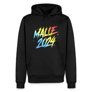 Malle 2024 Équipe de vacances colorée - Sweat à capuche Premium bio Homme - noir - Devant - Nico (187cm)