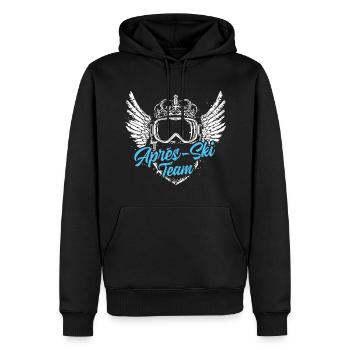 L’équipe de ski APRrès - Sweat à capuche Premium bio Homme - noir - Devant - Nico (187cm)