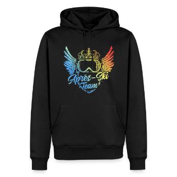Apres Ski Team Ski Brille Bunt - Männer Premium Bio Hoodie - Schwarz - Vorne - Nico (187cm)