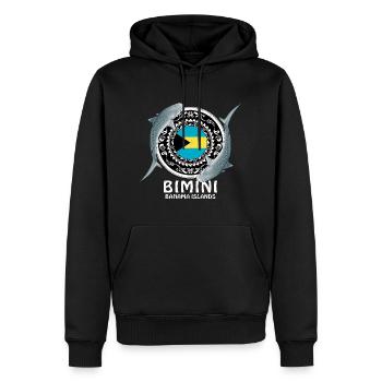 Bimini Bahamas - Männer Premium Bio Hoodie - Schwarz - Vorne - Nico (187cm)