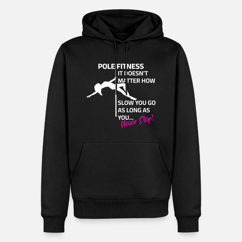 Dicton silhouette de pole dance - Sweat à capuche Premium bio Homme - noir