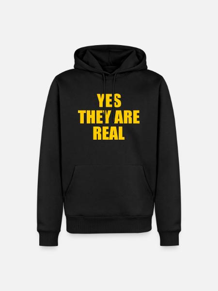 yes they are real - Men’s Premium Organic Hoodie - black