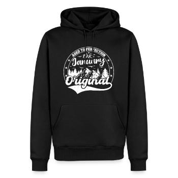 January 1985 Birthday Present January 1985 - Men’s Premium Organic Hoodie - black - Front - Nico (187cm)