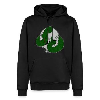 Ratel snake skull - Men’s Premium Organic Hoodie - black - Front - Nico (187cm)
