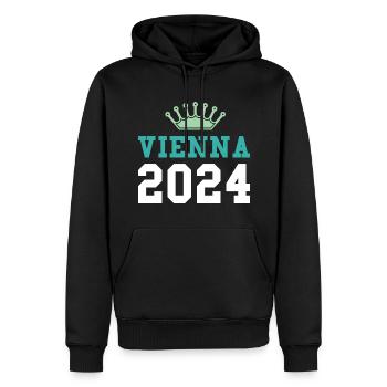 Vienna 2024 Wien Krone - Men’s Premium Organic Hoodie - black - Front - Nico (187cm)