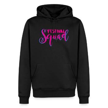 Festival Squad - Sweat à capuche Premium bio Homme - noir - Devant - Nico (187cm)