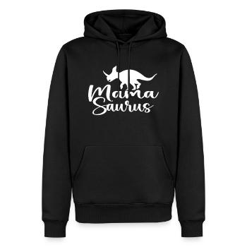 Mamasaurus Rex Dinosaurier - Geschenk zum Muttertag - Männer Premium Bio Hoodie - Schwarz - Vorne - Nico (187cm)