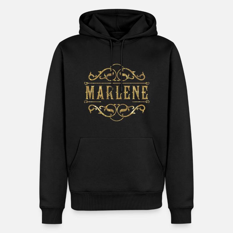 Marlene or - Sweat à capuche Premium bio Homme - noir