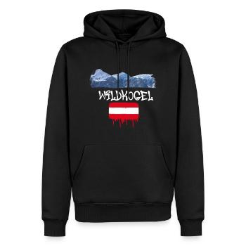Wildkogel,montagne,montagne,autriche,domaine skiable,ski - Sweat à capuche Premium bio Homme - noir - Devant - Nico (187cm)