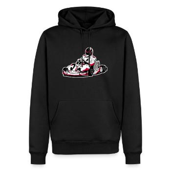 GoKart - Karting - Kart - Go Kart - Sweat à capuche Premium bio Homme - noir - Devant - Nico (187cm)