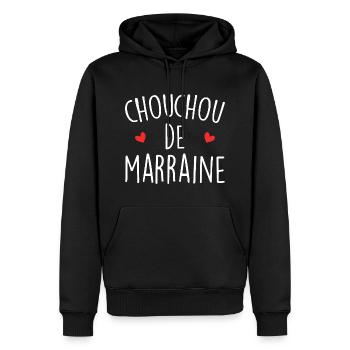 Chouchou De Marraine - Sweat à capuche Premium bio Homme - noir - Devant - Nico (187cm)
