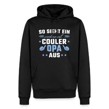 Bester Großvater Verdammt cooler Opa - Männer Premium Bio Hoodie - Schwarz - Vorne - Nico (187cm)