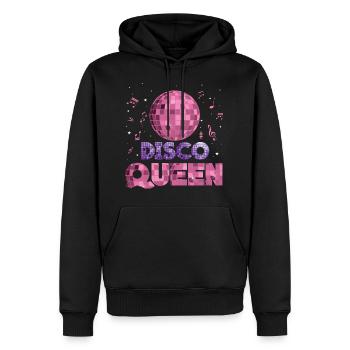 Disco Queen Retro 80s 70s 90s Vintage - Sweat à capuche Premium bio Homme - noir - Devant - Nico (187cm)