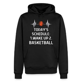 Basketball Spieler Basketballer Sprüche Geschenk - Männer Premium Bio Hoodie - Schwarz - Vorne - Nico (187cm)
