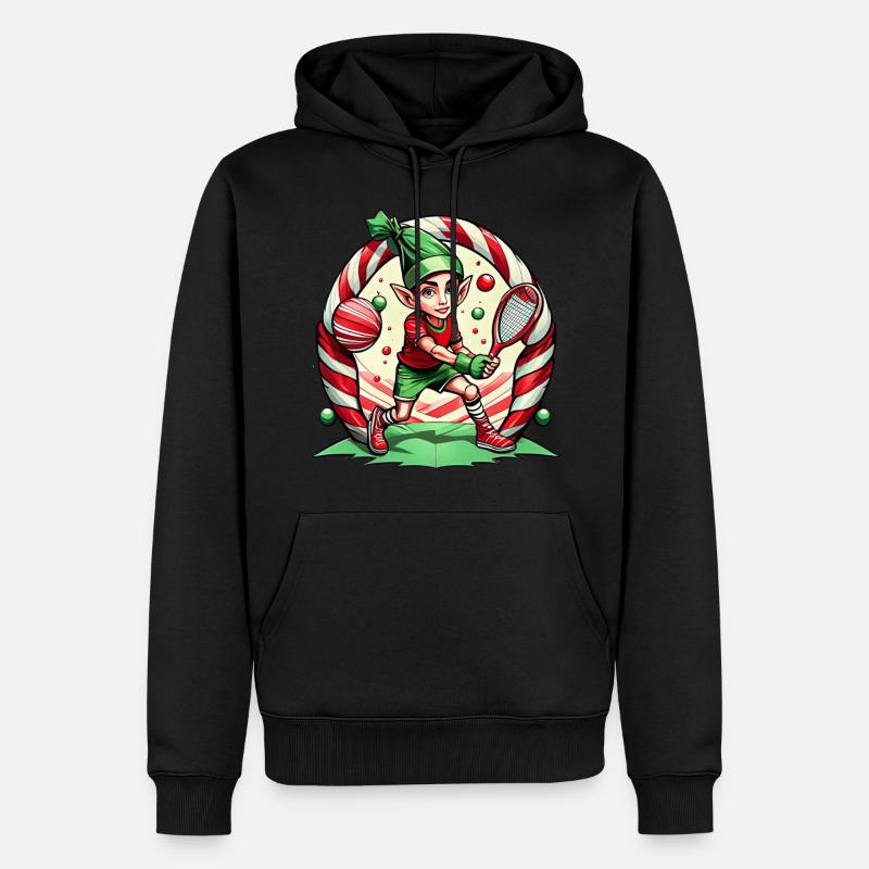 Tennis elfe de Noël - Sweat à capuche Premium bio Homme - noir