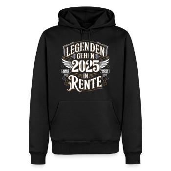 Les légendes prendront leur retraite en beauté en 2025 - Sweat à capuche Premium bio Homme - noir - Devant - Nico (187cm)
