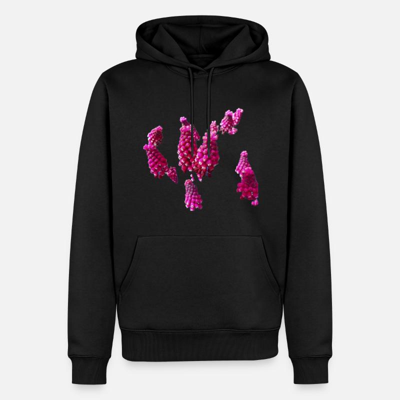 Fleurs,Fleur,Printemps,Fleurs,Jacinthes - Sweat à capuche Premium bio Homme - noir