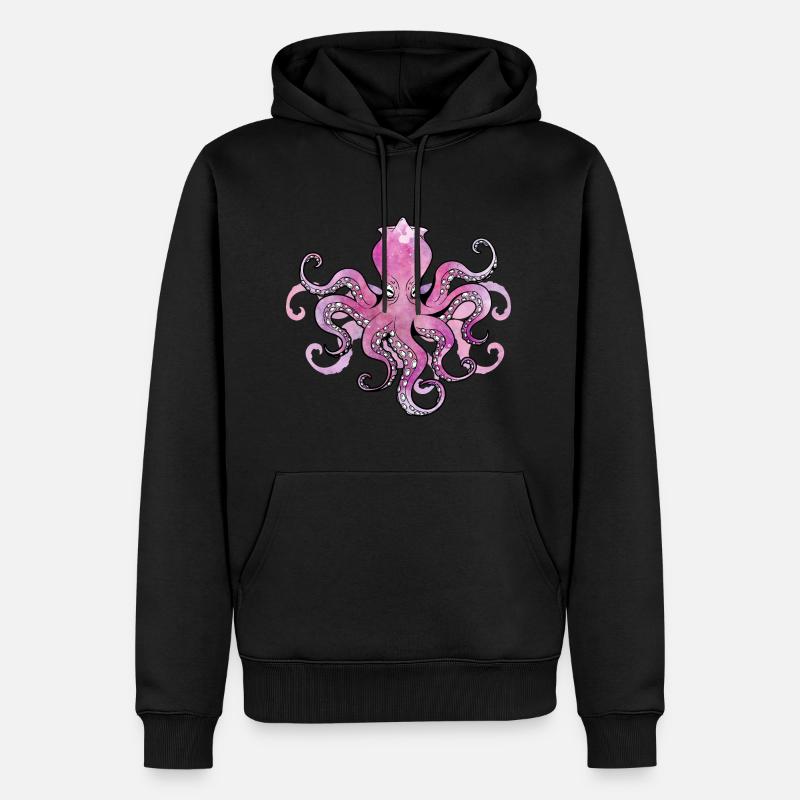 OCTOPUS OCTOPUS OCTOPUS - Sweat à capuche Premium bio Homme - noir