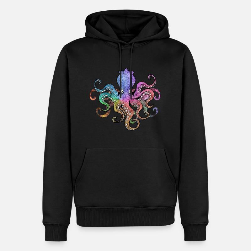 OCTOPUS OCTOPUS - Sweat à capuche Premium bio Homme - noir
